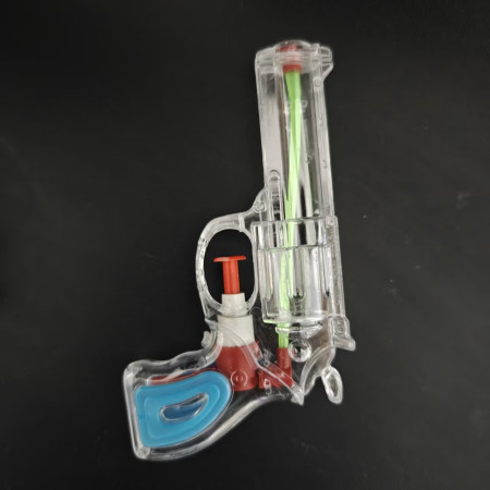 Pistol cu Apa, Cyrax, pentru Copii, din Plastic, 16 x 5 x 2 cm, Transparent/Albastru