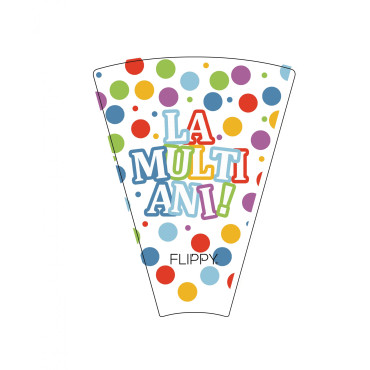 Set 6 Suflatori, Cyrax, Colectia  LA MULTI ANI , 20 cm, din Carton, Multicolor