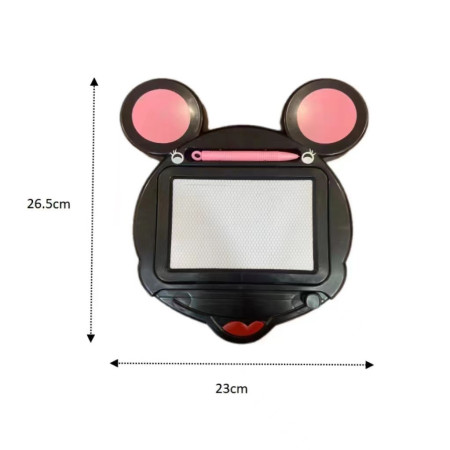 Tabla Magnetica pentru desen Cyrax, Pix, forma Soricel, dimensiuni 23x26.5 cm, Dezvolta Creativitatea, Negru