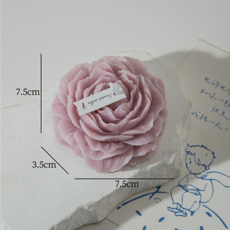 Lumanare Parfumata,  Model Trandafir, Ardere 10h, 70 g, 7.5 x 3.5 cm, Parfum de Lavanda, Lila