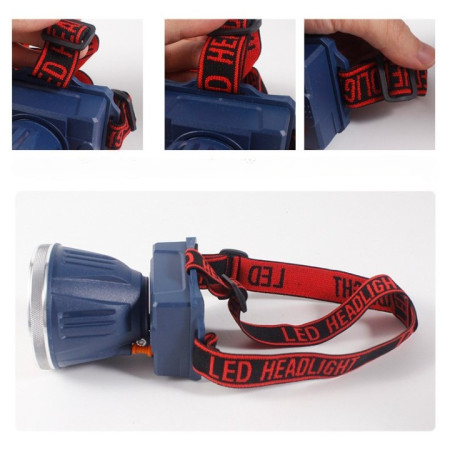 Lanterna LED de Montat pe Cap,  cu Raza Lunga de Zoom, Reincarcabila USB, Far Telescopic, Rezistent la Apa, Reglabil, pentru Pescuit in Aer Liber, Camping, Lumina Puternica, Lanterna, 7.5x5.8x5.5 cm, Albastru