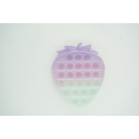 Cyrax Jucarie antistres din silicon, Pop it Now and Flip It, Capsuna, Transparent