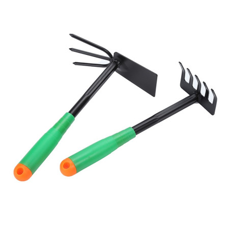 Set 4 Unelte de Gradina  pentru Plantare Prelucrare Sol si Ingrijire Plante, Material PVC si cardboard, 31.5 x 8.5 cm, verde