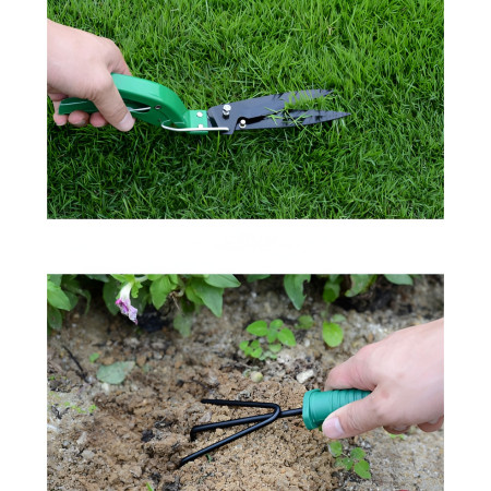 Set 12 Unelte de Gradina,  pentru Plantare Prelucrare Sol si Ingrijire Plante, Material PVC si Cardboard, Cutie Inclusa, 37x28 cm, Verde