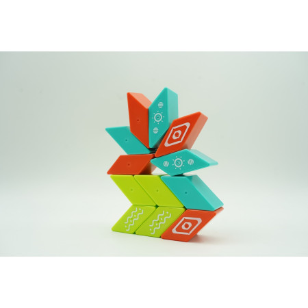 Cyrax Set inteligent de constructie cu piese magnetice, 26 piese, +3 ani, multicolor