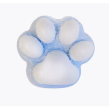 Jucarie Interactiva Squishy, Cyrax, Model Cat Paw, Squeeze Pinch Family, Revenire Lenta, din TPR, +3 Ani, 7.5 cm, Textura Puf, Albastru