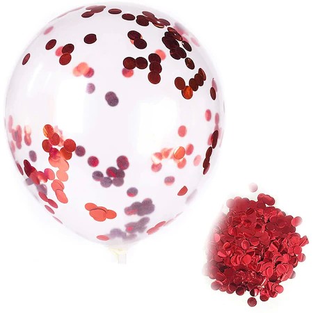 Set 15 baloane pentru petrecere, Cyrax, alb/rosu, 30 cm