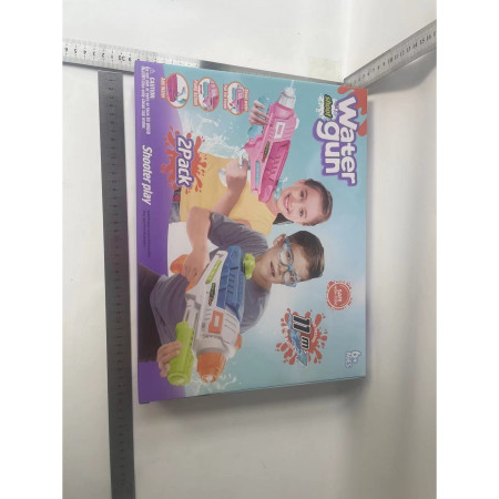 Set 2x Pistol cu Apa pentru Copii, Rezervor, Pentru Piscina/Plaja, Cyrax, 6ani+, Roz + Albastru, 600 ML