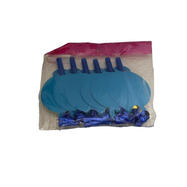 Set 6 Suflatori Happy Birthday, Cyrax, pentru Petrecere, Albastru