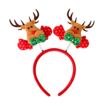 Coronita Decorativa, Cyrax, Tema Craciun, 12 x 25 cm, Model Reni, Marime Universala, Multicolor