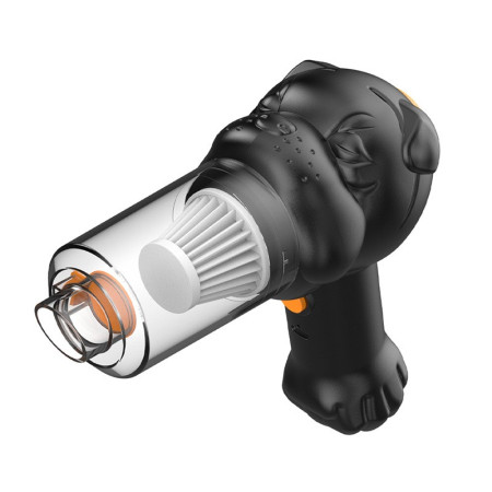 Aspirator Auto 4 in 1 Portabil fara Fir,  120W, Autonomie 1-3 h, 2 Viteze, Aspirare Umeda/Uscata, Functia de Sulfare/Umflare, Negru