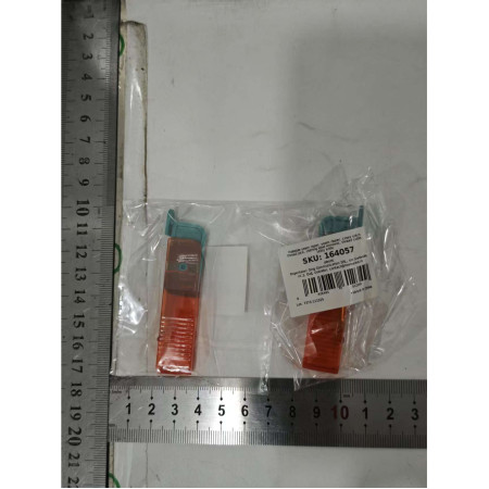 Dispozitiv pentru Descusut,  Taietor de Etichete, 1.7 x 7 cm, Pliabil, din Plastic, Albastru/Portocaliu