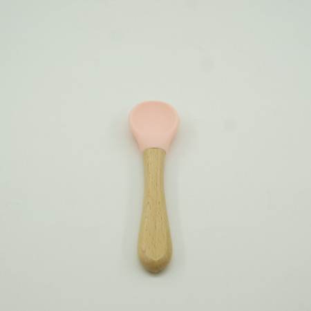 Set 8 piese diversificare bebelusi si copii din silicon Cyrax, baveta, farfurie compartimentata cu ventuza, bol cu ventuza, tacamuri din lemn si silicon, cana pentru gustari, fara alergeni, roz