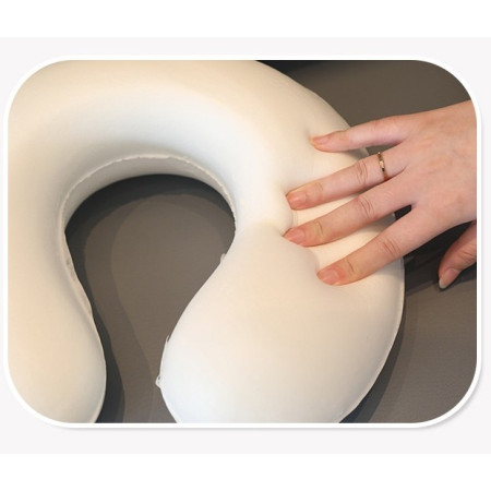 Perna de Calatorie in Forma de U,  Pentru Gat si Cap, Umplutura din Spuma cu Memorie, 30x30 cm, Model Dinozaur, Accesoriu de Voiaj, Birou, Masina, Sistem Prindere Capse, Verde