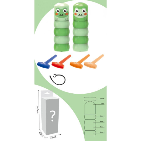 Jucarie Pentru Copii, Cyrax, Broaca Indestructibila, 6 Piese Demontabile, +3 Ani, Verde