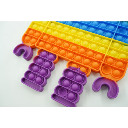 Jucarie antistres din silicon Cyrax, Pop it Now and Flip It ,Robot ,Multicolor ,Model 3