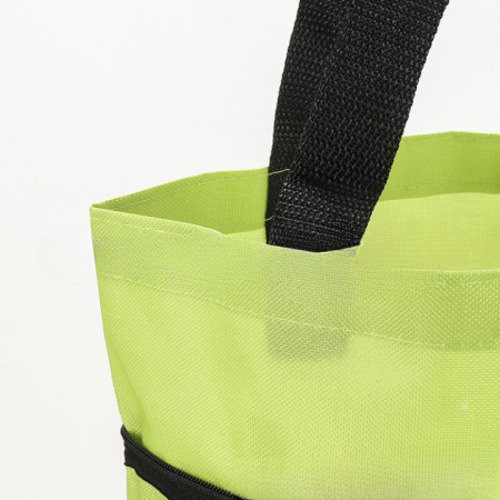 Geanta Pliabila,  2 in 1, Carucior cu Roti, pentru Cumparaturi, 19 l, Verde, Plastic, 39 x 46 x 12 cm