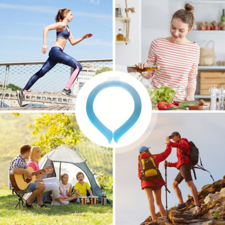 Dispozitiv De Racorire Tip Guler,  Pentru Scaderea Temperaturii Corpului, Cu Racire Rapida, Reutilizabil, Non-Toxic, TPU, Diametru de 120 mm