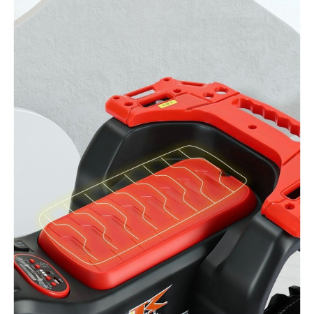 Masinuta Electrica Cyrax, pe 4 Roti, Tip ATV, cu Acumulator, Sistem Anti-Rasturnare, Sistem de Lumini si Sunet, 2-5 Ani, 70 x 43 x 48 cm, Rosu