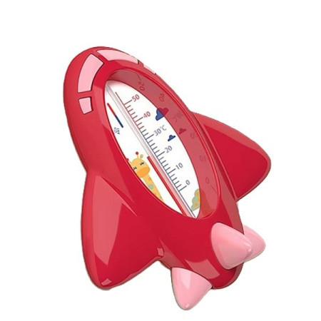 Termometru pentru Baie, Cyrax, Plutitor, Rezistent la apa, Multifunctional, Model Avion, 11x10x4 cm, Rosu