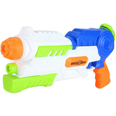 Pistol cu Apa pentru Copii, Rezervor, Pentru Piscina/Plaja, Cyrax, 6ani+, Albastru/Multicolor, 1000ML