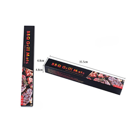 Set 4 Folii Antiaderente din Teflon, Cyrax, Multifunctionale, Rezistente la Apa si Temperaturi Ridicate, pentru Gratar, Cuptor, BBQ Grill, 40x33 cm, Negru