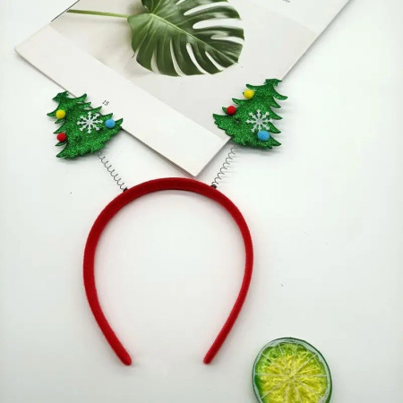 Coronita Decorativa, Cyrax, Tema Craciun, 12 x 25 cm, Model Brazi de Craciun, Marime Universala, Multicolor