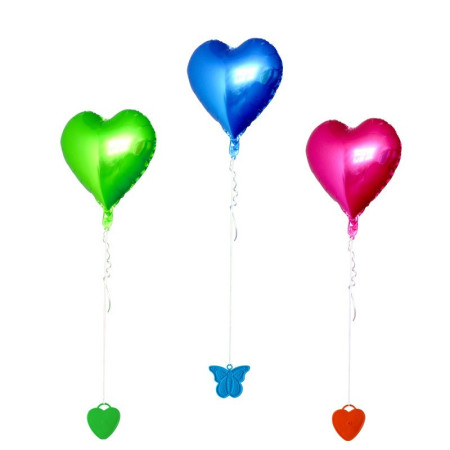 Set 4 Greutati pentru Baloanele cu Heliu, Cyrax, 30 grame, Plastic, Forma Fluture, Multicolor
