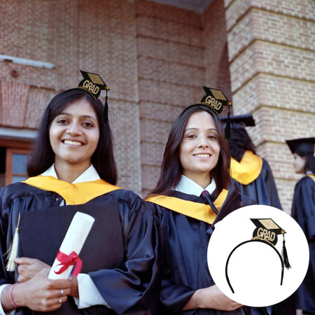 Set din 2 Piese pentru Absolvire, Cyrax, Panglica si Coronita, Model I Graduated, Negru