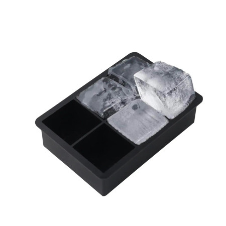 Forma pentru Gheata, Cyrax, 6 Forme Patrate cu Capac, din Silicon, 17 x 12 x 6 cm, Negru