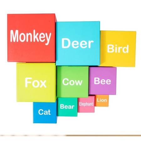 Jucarie de Construit, Cyrax, Blocuri Stivuibile, +3 Ani, 10 Cutii, Invatare numere 1-10, 13.4 x 13.4 x 13.4 cm, Multicolor