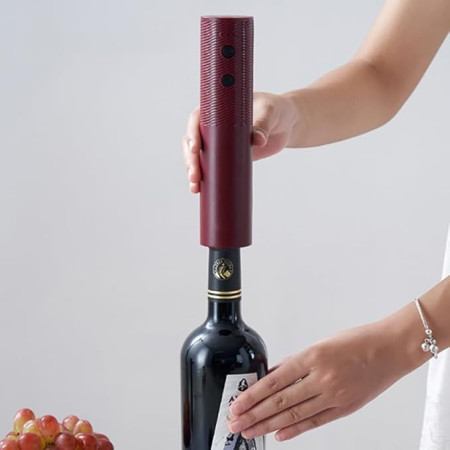 Tirbuson Electric, Cyrax, Deschizator Sticle de Vin, Incarcare USB, 20 x 4.6 cm, Negru