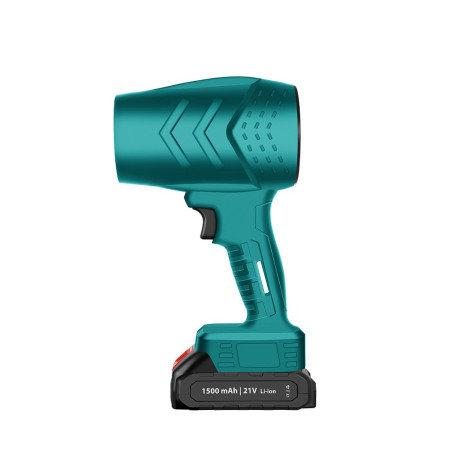 Suflanta de Aer Multifunctionala Portabila, Cyrax, Incarcare Auto, pentru Gratar, Masina, Indepartare Frunze si Praf, 1500 mAh, Viteta de Rotatie 25000 RPM, 2 Baterii de Li si Incarcator, Buton Lateral, Turcoaz