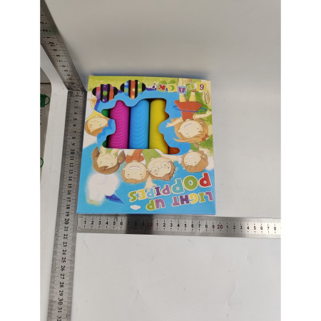 Set 6 Tuburi Antistres, Cyrax, cu Lumina LED, Fidget Pop Tube, multicolor