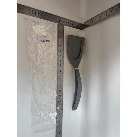 Spatula Multifunctionala tip Cleste, Cyrax, Spatula Cleste pentru Gatit, Silicon PP, pentru Alimente, Carne, Paine, 31 x 8.5 cm Gri