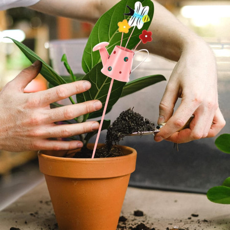 Set 3 Decoratiuni de Gradina,  Model Stropitoare, din Fier, 28 x 5 cm, Multicolor