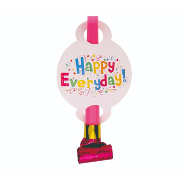 Set 6 Suflatori Happy Everyday, Cyrax, pentru Petrecere, 20 x 17 cm, Multicolor