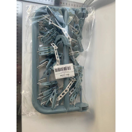 Uscator de rufe  32 de cleme, Plastic, Pliabil, rotire 360 grade, 32x32 cm, Albastru