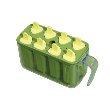 Forme de inghetata, Cyrax, 8 Forme din Silicon, Forma pentru Inghetata din si Sucuri Ghetate, 13 x 10 x 6.5 cm, Verde