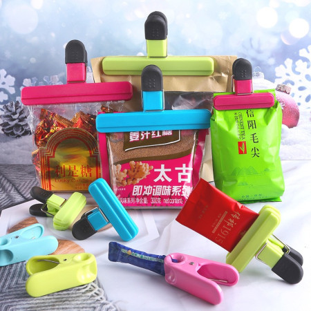 Cleste Multifunctional pentru Sigilarea Pungilor, Cyrax, din Plastic, Mentine Alimentele Proaspete, 15x7.5 cm, Verde