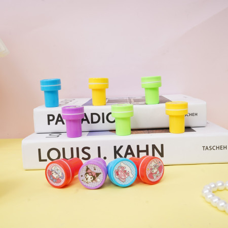 Set 10 Stampile, Cyrax, pentru Copii 4-6 Ani, Model Printese din Desene, 20 x 5 x 2 cm, Multicolor