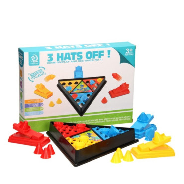 Joc Interactiv pentru Copii, Cyrax, 3 Hats Off, Tabla de Joc, Figurine Palarii, +3 Ani, Multicolor