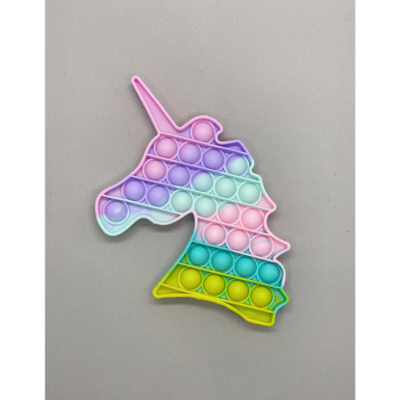 Cyrax Jucarie antistres din silicon, Pop it Now and Flip It, Unicorn, Multicolor, Model 3