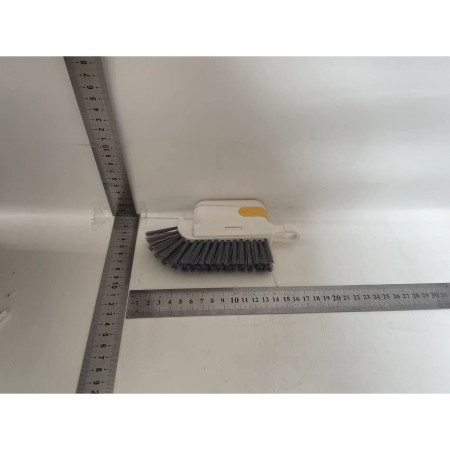 Perie Multifunctionala 3 in 1 de Curatare,  pentru Bucatarie, Vesela, Geamuri, Cap Detasabil, 9x15x2.5 cm, Galben