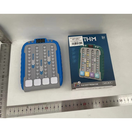 Jucarie Interactiva, Cyrax, Joc Rhythm, +3 Ani, din ABS, 6 Niveluri, 15 x 3 x 11 cm, Functie Muzicala, Albastru