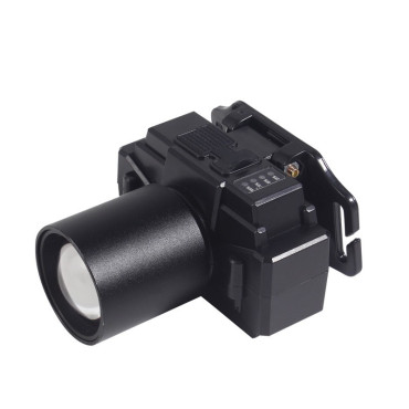 Lanterna LED de Montat pe Cap,  cu Raza Lunga de Zoom, Far Telescopic, Reglabil, Rezistent la Apa, pentru Pescuit in Aer Liber, Camping, Lumina Puternica, Lanterna, 7x4.5x6 cm, Negru