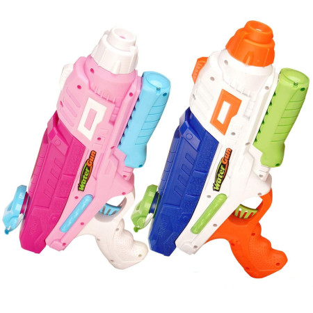 Set 2x Pistol cu Apa pentru Copii, Rezervor, Pentru Piscina/Plaja, Cyrax, 6ani+, Roz + Albastru, 600 ML