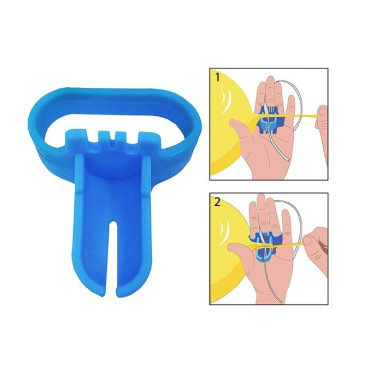 Dispozitiv de Legat Baloane, Cyrax, din Plastic, pentru Mana, 6.5 x 5.5 cm, Albastru