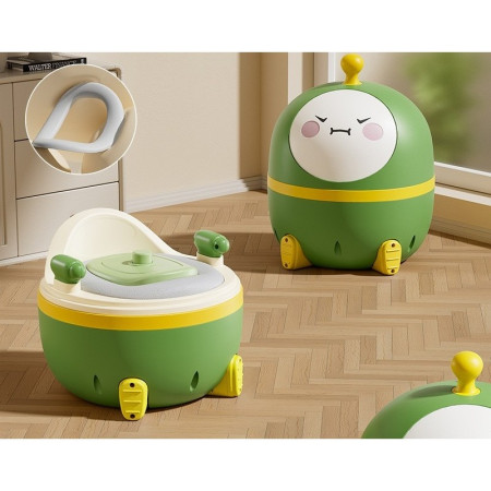 Olita 2in1, Cyrax, Model Ou, cu Reductor WC, din Plastic, cu Muzica si Lumini, 29 x 29 x 22 cm, Verde