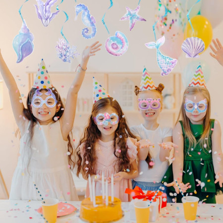 Set 8 Perechi de Ochelari Sirena, Cyrax, Colectia Mermaid, Multicolor